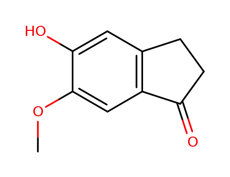 Molecular Structure of 127399-78-4 (5-Hydroxy-6-methoxy-1-indanone)