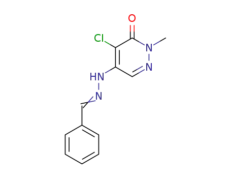 Molecular Structure of 59026-55-0 (Benzaldehyde,
(5-chloro-1,6-dihydro-1-methyl-6-oxo-4-pyridazinyl)hydrazone)