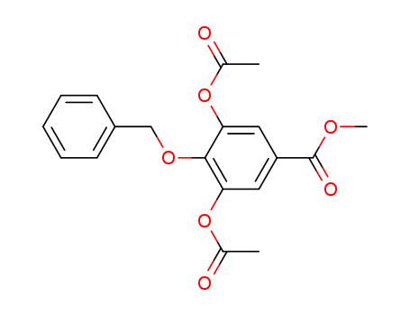 Benzoic acid, 3,5-bis(acetyloxy)-4-(phenylmethoxy)-, methyl ester