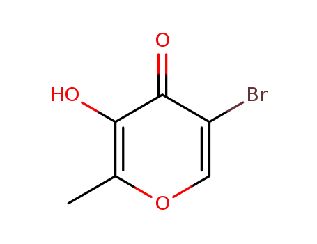 Molecular Structure of 71001-54-2 (5-bromo-3-hydroxy-2-methyl-4H-pyran-4-one)