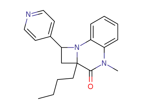 Molecular Structure of 112828-56-5 (2a-Butyl-4-methyl-1-pyridin-4-yl-2,2a-dihydro-1H,4H-azeto[1,2-a]quinoxalin-3-one)
