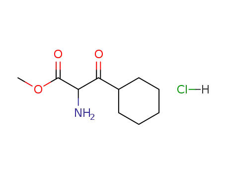 Molecular Structure of 147745-20-8 (Methyl-2-amino-3-cyclohexyl-3-oxo-propionate hydrochloride)