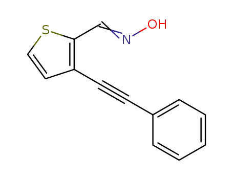 3-(phenylethynyl)thiophene-2-carbaldehyde oxime