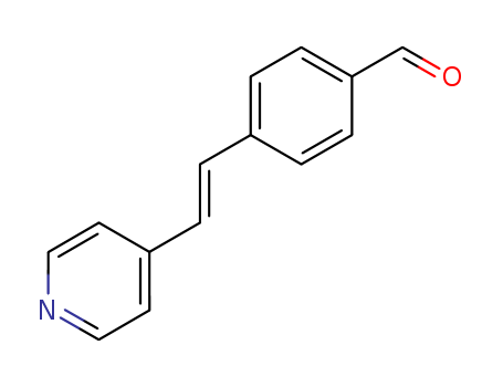 Molecular Structure of 118528-62-4 (Benzaldehyde, 4-[(1E)-2-(4-pyridinyl)ethenyl]-)