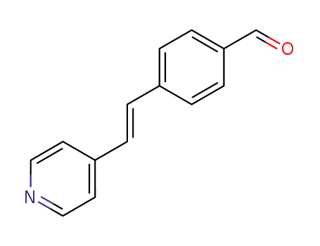 Molecular Structure of 118528-62-4 (Benzaldehyde, 4-[(1E)-2-(4-pyridinyl)ethenyl]-)