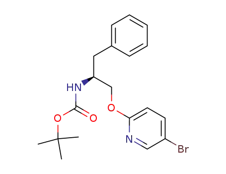 [1-(5-bromo-pyridin-2-yloxymethyl)-2-phenyl-ethyl]-carbamic acid <i>tert</i>-butyl ester