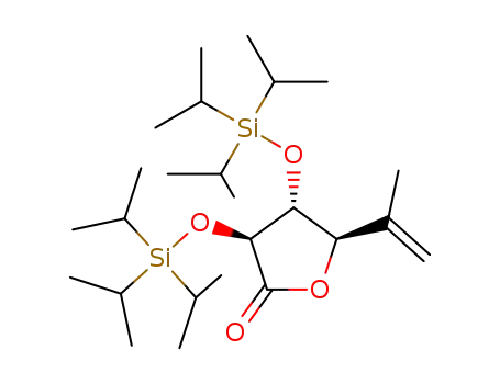 Molecular Structure of 1448243-39-7 ((3S,4R,5R)-5-(prop-1-en-2-yl)-3,4-bis((triisopropylsilyl)oxy)dihydrofuran-2(3H)-one)