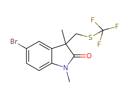 5-bromo-1,3-dimethyl-3-(((trifluoromethyl)thio)methyl)indolin-2-one