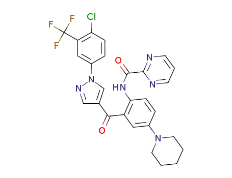 N-[2-[1-[4-chloro-3-(trifluoromethyl)phenyl]pyrazole-4-carbonyl]-4-(1-piperidyl)phenyl]pyrimidine-2-carboxamide