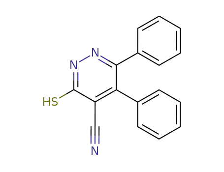 Molecular Structure of 112450-34-7 (5,6-diphenyl-3-sulfanyl-4-pyridazinecarbonitrile)