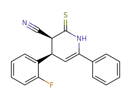 cis-3-Cyano-4-(o-fluorophenyl)-6-phenyl-3,4-dihydropyridine-2-thione