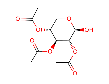 Molecular Structure of 70135-47-6 ((3R,4S,5R)-2-hydroxytetrahydro-2H-pyran-3,4,5-triyl triacetate)