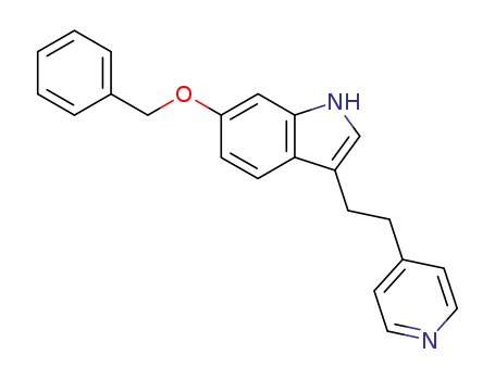 Molecular Structure of 75259-80-2 (6-Benzyloxy-3-(2-pyridin-4-yl-ethyl)-1H-indole)