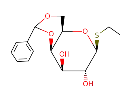 Molecular Structure of 56119-28-9 (Ethyl4,6-O-benzylidene-b-D-thiogalactopyranoside)