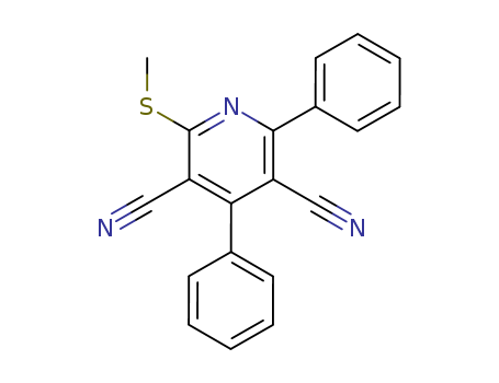 3,5-Pyridinedicarbonitrile, 2-(methylthio)-4,6-diphenyl-
