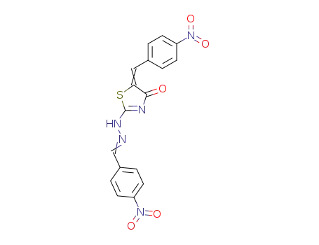 5-[1-(4-Nitro-phenyl)-meth-(Z)-ylidene]-2-{N'-[1-(4-nitro-phenyl)-meth-(E)-ylidene]-hydrazino}-thiazol-4-one