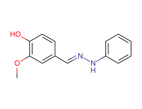 Molecular Structure of 16435-04-4 (Benzaldehyde, 4-hydroxy-3-methoxy-, phenylhydrazone)