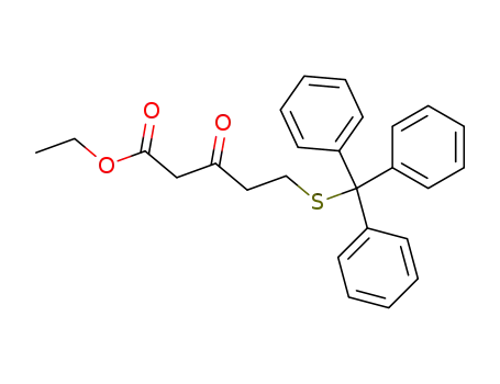 Molecular Structure of 99017-84-2 (ethyl 3-oxo-5-(tritylthio)pentanoate)