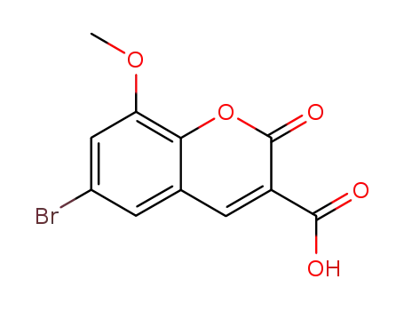 Molecular Structure of 119686-34-9 (6-BROMO-8-METHOXY-2-OXO-2H-CHROMENE-3-CARBOXYLIC ACID)