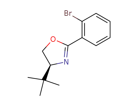 Molecular Structure of 154701-60-7 ((S)-2-(2-BROMOPHENYL)-4-TERT-BUTYL-4,5-DIHYDROOXAZOLE)