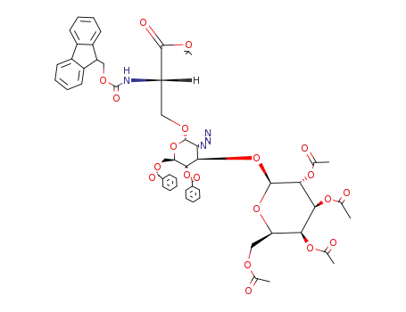N-(9-Fluorenylmethoxycarbonyl)-O-<(2,3,4,6-tetra-O-acetyl-β-D-galactopyranosyl)-(1->3)-O-(2-azido-4,6-di-O-benzoyl-2-desoxy-α-D-galactopyranosyl)>-L-serin-tert-butylester