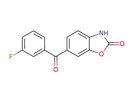 Molecular Structure of 144220-94-0 (6-(3-Fluoro-benzoyl)-3H-benzooxazol-2-one)