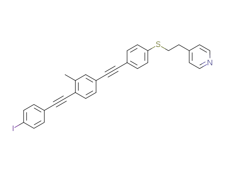 4-(2-{4-[4-(4-iodo-phenylethynyl)-3-methyl-phenylethynyl]-phenylsulfanyl}-ethyl)-pyridine