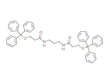Molecular Structure of 129431-13-6 (N,N'-(propane-1,3-diyl)bis<3-(triphenylmethylthio)propanamide>)