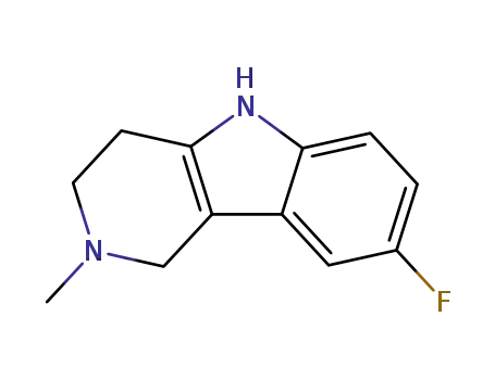 Molecular Structure of 64368-85-0 (8-fluoro-2-methyl-2,3,4,5-tetrahydro-1H-pyrido[4,3-b]indole)