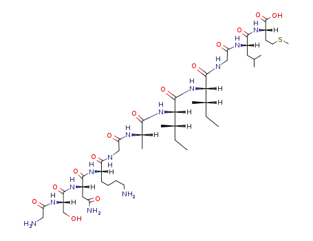 2-[[2-[[2-[[2-[[2-[2-[[2-[[6-Amino-2-[[4-amino-2-[[2-[(2-aminoacetyl)amino]-3-hydroxypropanoyl]amino]-4-oxobutanoyl]amino]hexanoyl]amino]acetyl]amino]propanoylamino]-3-methylpentanoyl]amino]-3-methylpentanoyl]amino]acetyl]amino]-4-methylpentanoyl]amino]-4-methylsulfanylbutanoic acid