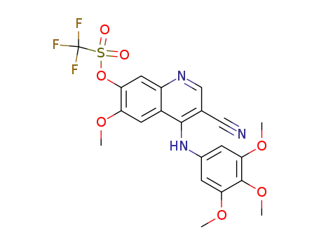 3-cyano-6-methoxy-4-[(3,4,5-trimethoxyphenyl)amino]quinolin-7-yl trifluoromethanesulfonate