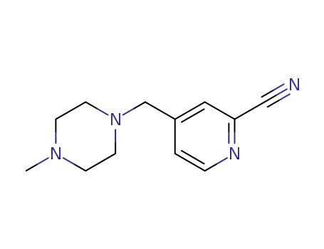 Molecular Structure of 1245646-64-3 (4-((4-methylpiperazin-1-yl)methyl)picolinonitrile)