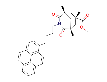 (1S,5R,7S)-1,5,7-Trimethyl-2,4-dioxo-3-(4-pyren-1-yl-butyl)-3-aza-bicyclo[3.3.1]nonane-7-carboxylic acid methyl ester