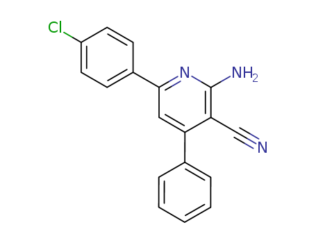 3-Pyridinecarbonitrile, 2-amino-6-(4-chlorophenyl)-4-phenyl-