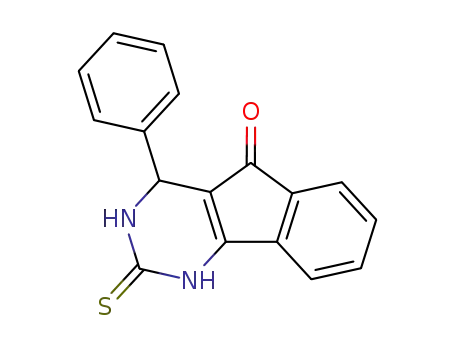 Molecular Structure of 60477-74-9 (2-Thiono-4-phenyl-5-oxotetrahydroindeno<1,2-d>pyrimidine)