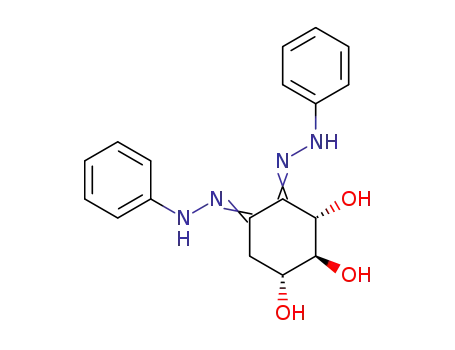 Molecular Structure of 22144-52-1 ((3<i>S</i>)-3<i>r</i>,4<i>t</i>,5<i>c</i>-trihydroxy-cyclohexane-1,2-dione-bis-phenylhydrazone)