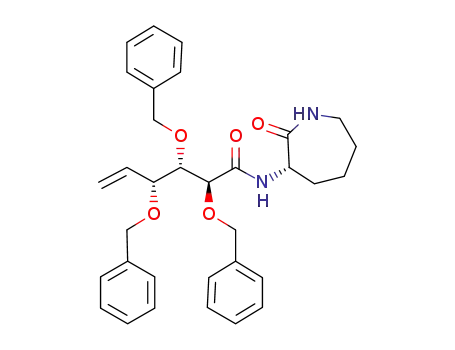 Molecular Structure of 1417606-50-8 ((2S,3S,4R)-2,3,4-tris(benzyloxy)-N-((S)-2-oxoazepan-3-yl)hex-5-enamide)