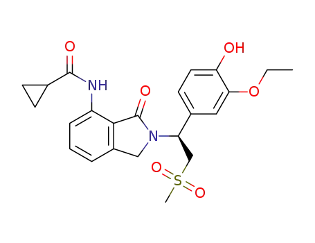 (S)-N-(2-(1-(3-ethoxy-4-hydroxyphenyl)-2-(methylsulfonyl)ethyl)-3-oxoisoindolin-4-yl)cyclopropanecarboxamide