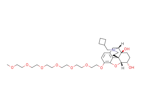 Molecular Structure of 1056880-92-2 (6-O-mPEG<sub>6</sub>Nalbuphine)