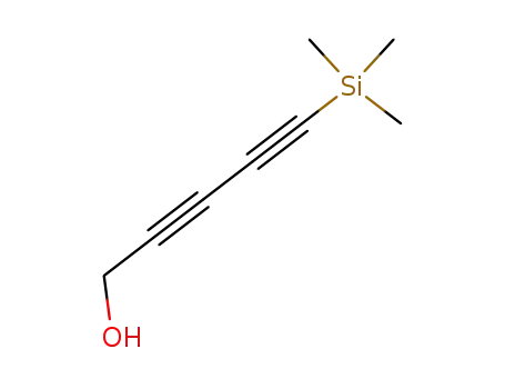 Molecular Structure of 56053-89-5 (2,4-Pentadiyn-1-ol, 5-(trimethylsilyl)-)