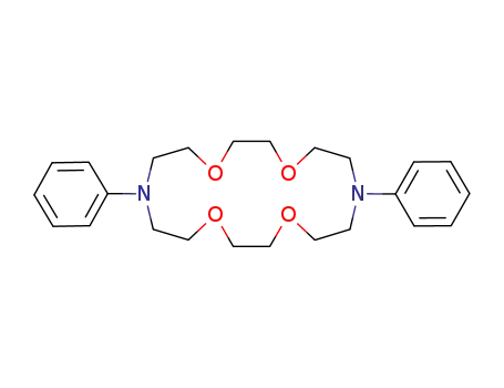 Molecular Structure of 91540-11-3 (1,4,10,13-Tetraoxa-7,16-diazacyclooctadecane, 7,16-diphenyl-)