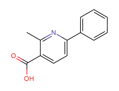 Molecular Structure of 66416-49-7 (2-Methyl-6-phenylnicotinic acid)