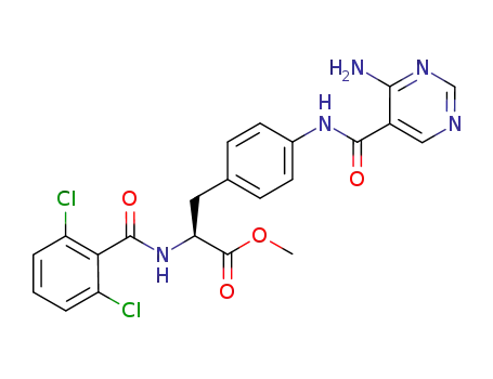 4-[(4-aminopyrimidine-5-yl)carbonyl]amino-N-(2,6-dichlorobenzoyl)-L-phenylalanine methylester