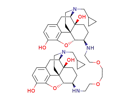 Molecular Structure of 81919-18-8 (6,6'-(ethylenebis(oxyethyleneimino))bis(17-cyclopropylmethyl)-4,5-epoxymorphinan-3,14-diol)