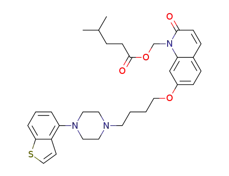 4-methylpentanoic acid 7-[4-(4-benzo[b]thiophene-4-ylpiperazin-1-yl)butoxy]-2-oxo-2H-quinoline-1-ylmethyl ester