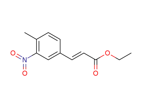 Molecular Structure of 105907-58-2 (4-methyl-3-nitro-<i>trans</i>-cinnamic acid ethyl ester)