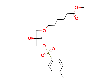 Molecular Structure of 142350-40-1 (1-O-(5'-carbomethoxypentyl)-sn-glyceryl-3-tosylate)