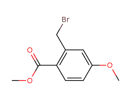 Molecular Structure of 15365-25-0 (Methyl 2-(bromomethyl)-4-methoxybenzoate)