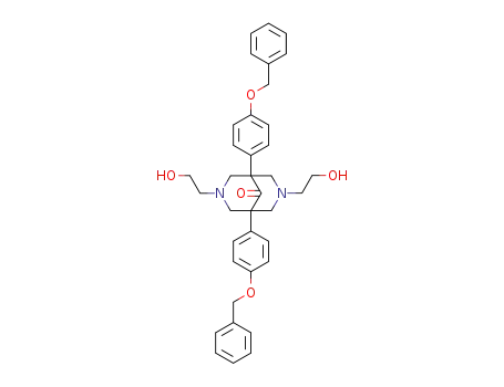 3,7-bis(2-hydroxyethyl)-1,5-bis<4-(benzyloxy)phenyl>-3,7-diazabicyclo<3.3.1>nonan-9-one