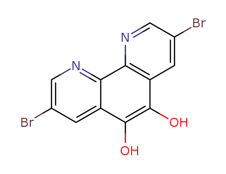Molecular Structure of 602331-26-0 (1,10-Phenanthroline-5,6-diol, 3,8-dibromo-)